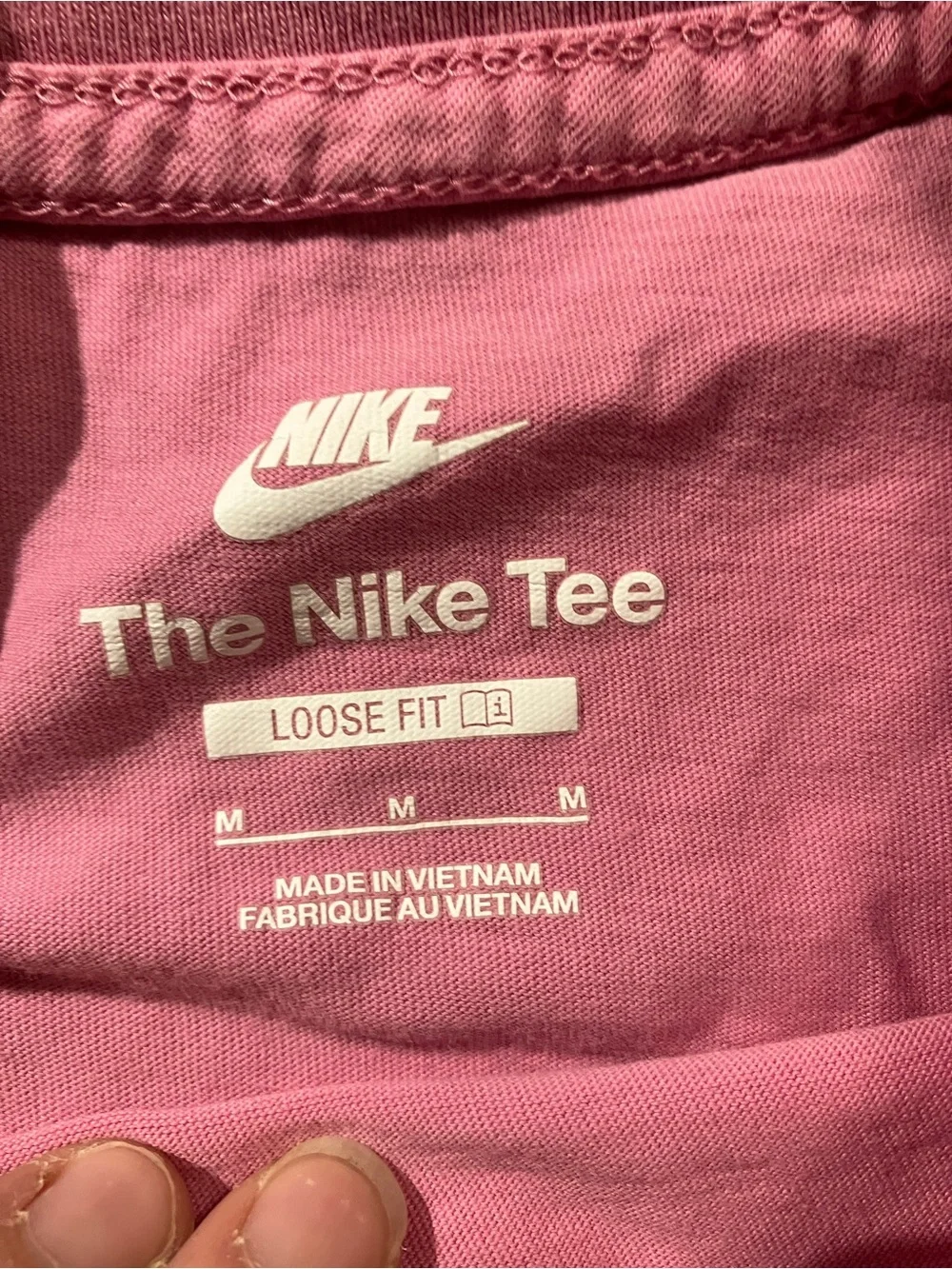 Nike Pink Tee with Multicolor Pegasus Graphic